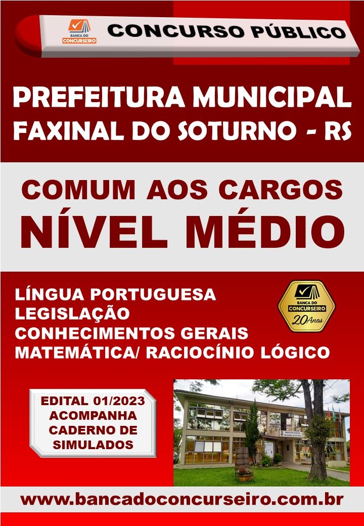 Apostila Zelador de Museus Prefeitura de Faxinal do Soturno RS 2023 –  Mérito Apostilas
